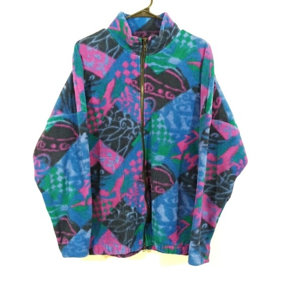 Kenyon Other - Men's Vintage 80's 90's KENYON POLARTEC Vibrant Full Zip Fleece Sweater Size M